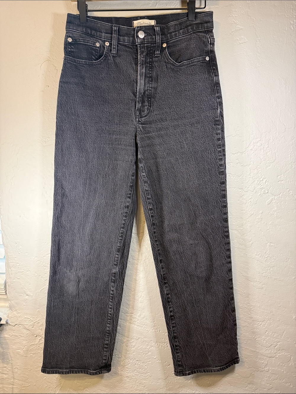 Madewell The Perfect Vintage Black Wide Leg Jeans